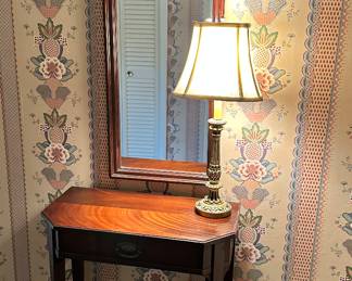 Foyer table and mirror