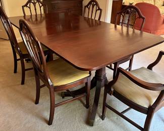 Mahogany dining room table
