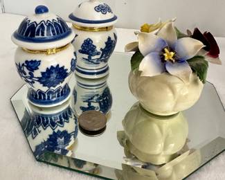 Blue and white ginger jars