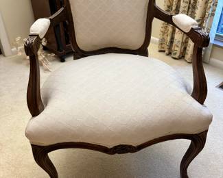 French XV style open armchair