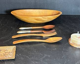 wood serving pieces