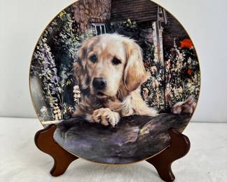 Golden Retriever plate by Danbury Mint