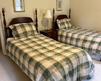 Cresent twin poster beds