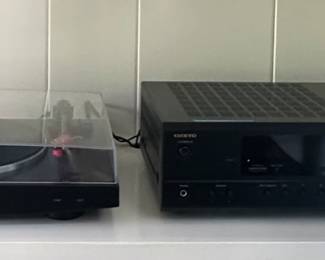 Audio-Tecnica turntable and Onkyo receiver