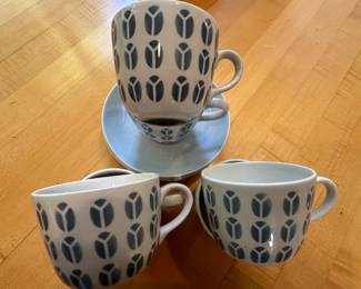 Mid-Century Cups and Saucers by Arabia of Finland