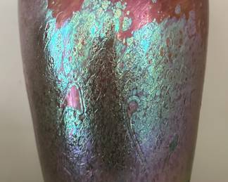 Iridescent Studio Glass Vase by Bruce Freund