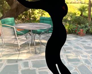 Iron Sculpture with enamel Heart