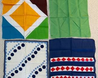 Vintage Linen Squares by Givenchy and others