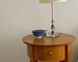 Shaker Style Lamp Table, Crystal Ball Lamp