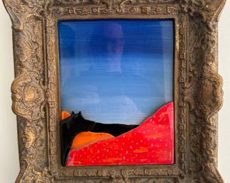 "Dog Relief" acrylic/wood Assemblage Sculpture by Mark Beam