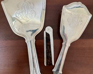 Vintage Silver Vanity Set