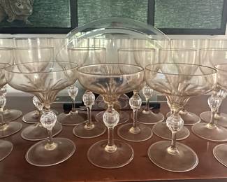 Blown Venetian Glass Stemware