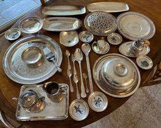 Silver Table Items for entertaining 