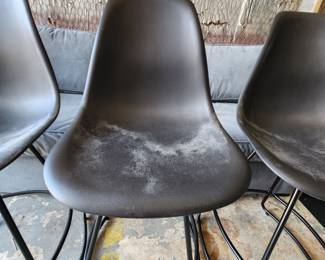 Showing that someone painted them black at one point in time but now ready for new coat of paint. 
$180