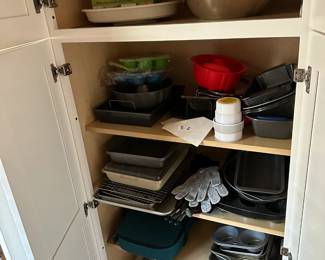 More cabinets of kitchenware