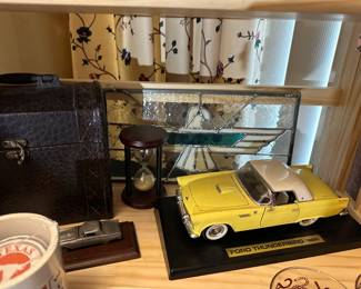 The owner had a 1955 Thunderbird so there is some Thunderbird-related things here and there in the house.