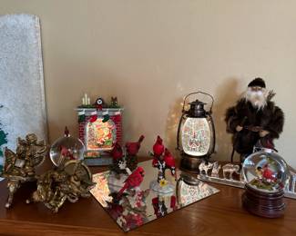 Small selection of holiday on top of dresser