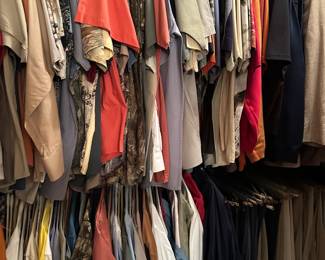Master closet full of nice men's clothes (mostly XL)