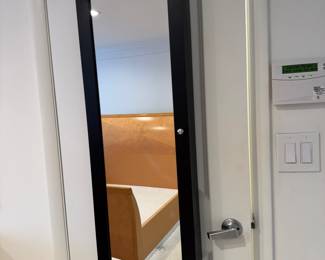 Hanging mirror accessories cabinet