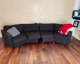 Black fabric sectional