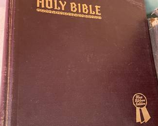 Leather Bound Holy Bible Blue Ribbon Edition