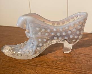 Fenton Hobnail Glass Shoe
