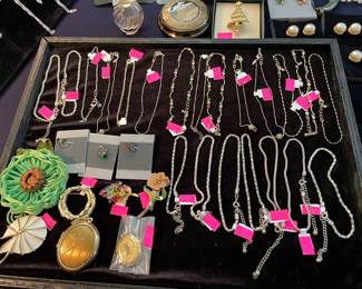 Assorted Costume and Sterling Jewelry, Gold Plated and Sea Shells