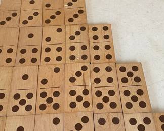 Wooden Set of Large Dominos