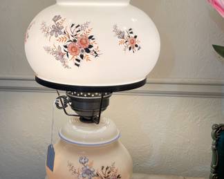 Antique Wash Basin Marble Top Cabinet, Gone With the Wind Style Bedroom Lamps Three Way Switch