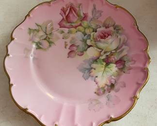 Hand Painted Scalloped Edge Decorative Plate