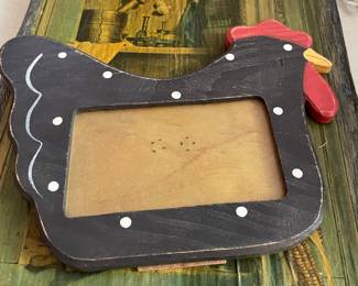 Wooden Chicken Picture Frame