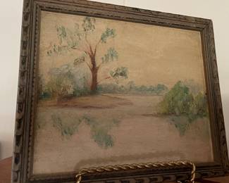 Framed Oil on Canvas Reflections of a Tree