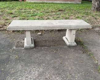 Cement Patio Bench