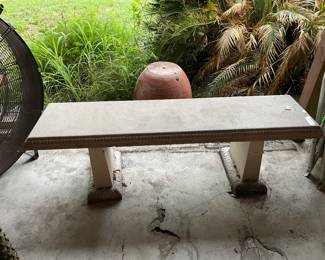 Cement Patio Bench