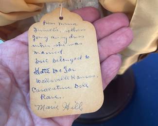 Vintage 1880 Victorian Encased Porcelain Doll 14" Callie S10H D.E.P., Antique Claw Foot Lamp Table