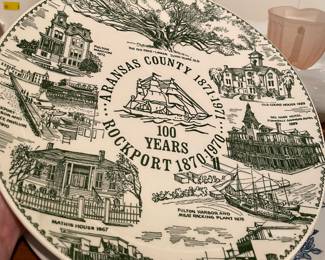 Collectible Plate 100 Years Aransas County 1871-1971, Rockport 1870 - 1970