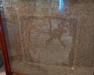 Glass Serving Tray with Encase Tapestry