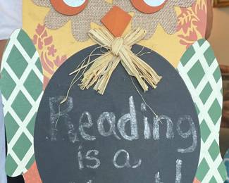 Hand Crafted Owl "Reading is a Hoot!"