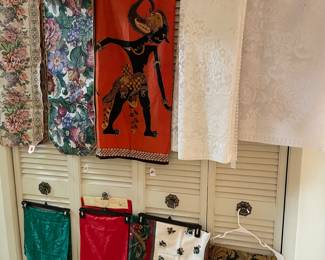 Assorted Table Runners, Batik Wall Hanging