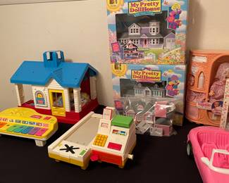 Vintage Assorted Toys Fischer Price, Mattel