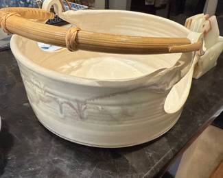Stoneware  Handmade Ceramic BAsket