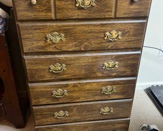 5 drawer chestnut dresser 