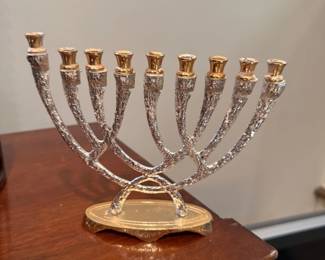 Nickel Plated Chanukah Menorah -Wainberg 