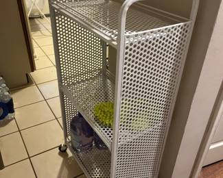 Rolling Wire Rack - White 