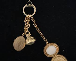 Gold Locket Key Chain 