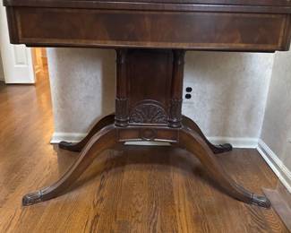 Mahogany Lyre Base Game Table 