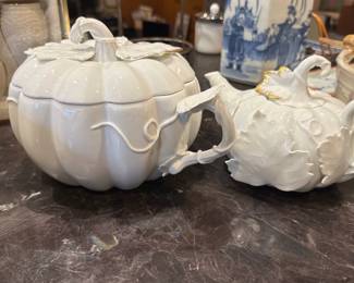 Ceramic Pumpkin Soup Tureen 