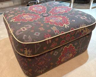 Square Persian Upholstered Ottoman 