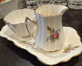 Vintage Royal Stewart Spencer Stevenson Sugar Bowl and Creamer with matching tray 