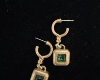 Gold & Emerald Earrings 